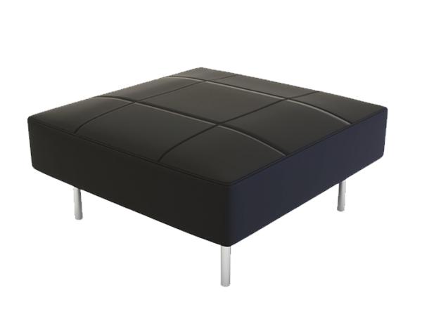 Endless Square Ottoman, Black -- Trade Show Rental Furniture